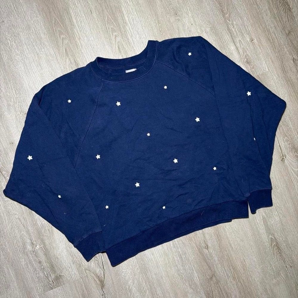 GAP Navy blue crewneck sweatshirt with white stars